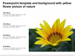 Powerpoint Template And Background With Yellow Flower Picture Of Nature
