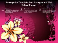 Powerpoint template and background with yellow flower