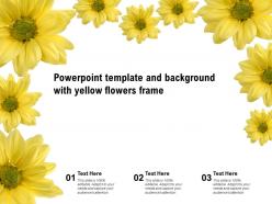 Powerpoint template and background with yellow flowers frame