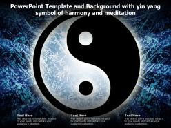 Powerpoint Template And Background With Yin Yang Symbol Of Harmony And Meditation