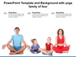 Powerpoint template and background with yoga family of four