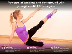 Powerpoint template and background with young beautiful fitness girls