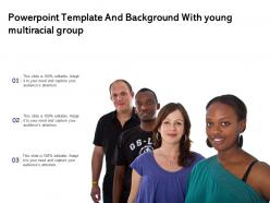 Powerpoint template and background with young multiracial group