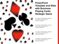 Powerpoint template and slide with business playing cards strategic game