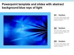 Powerpoint template and slides with abstract background blue rays of light