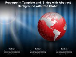 Powerpoint template and slides with abstract background with red global