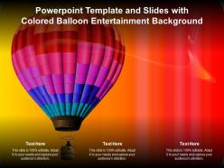 Powerpoint template and slides with colored balloon entertainment background