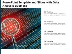 Powerpoint template and slides with data analysis business