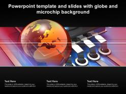 Powerpoint template and slides with globe and microchip background