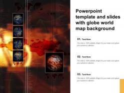 Powerpoint template and slides with globe world map background