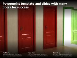 Powerpoint template and slides with many doors for success