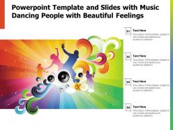 Powerpoint template and slides with music dancing people with beautiful feelings