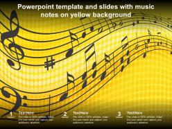 Powerpoint template and slides with music notes on yellow background
