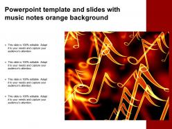 Powerpoint template and slides with music notes orange background
