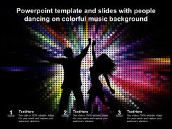 Powerpoint template and slides with people dancing on colorful music background