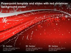 Powerpoint template and slides with red christmas background vector