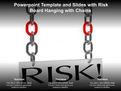 Powerpoint template and slides with risk board hanging with chains