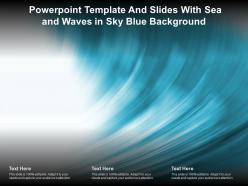 Powerpoint template and slides with sea and waves in sky blue background