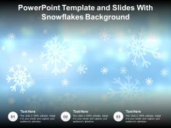 Powerpoint template and slides with snowflakes background