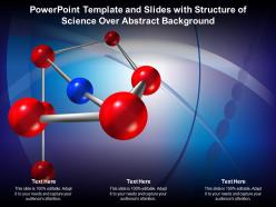 Powerpoint template and slides with structure of science over abstract background