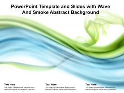 Powerpoint template and slides with wave and smoke abstract background