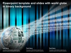 Powerpoint template and slides with world globe in binary background