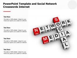 Powerpoint template and social network crosswords internet