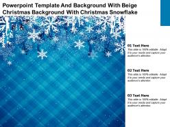Powerpoint Template And With Beige Christmas Background With Christmas Snowflake