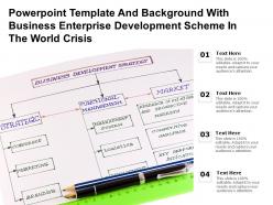 Powerpoint template and with business enterprise development scheme in the world crisis