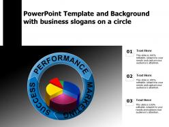 Powerpoint template and with business slogans on a circle ppt powerpoint