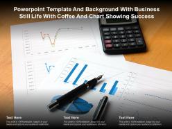 Powerpoint template and with business still life with coffee and chart showing success