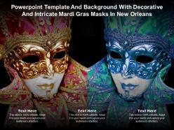 Powerpoint Template And With Decorative And Intricate Mardi Gras Masks In New Orleans