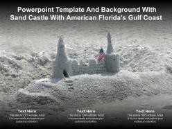 Powerpoint template and with sand castle with american floridas gulf coast