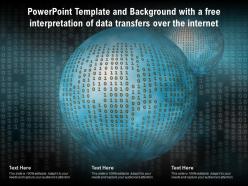 Powerpoint template background with a free interpretation of data transfers over the internet