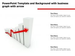 Powerpoint template background with business graph with arrow ppt powerpoint