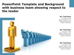 Powerpoint template background with business team showing respect to the leader