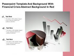 Powerpoint Template Background With Financial Crisis Abstract Background In Red