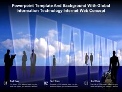 Powerpoint template background with global information technology internet web concept
