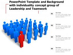 Powerpoint template background with individuality concept group of leadership and teamwork