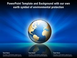 Powerpoint template background with our own earth symbol of environmental protection