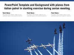 Powerpoint Template Background With Planes From Italian Patrol In Stunting Exercise During Aerian Meeting