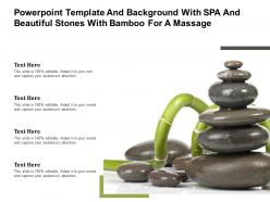 Powerpoint template background with spa and beautiful stones with bamboo for a massage