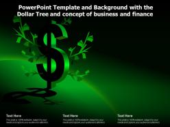 Powerpoint template background with the dollar tree and concept of business and finance