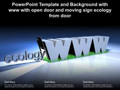 Powerpoint Template Background With Www With Open Door Moving Sign Ecology From Door