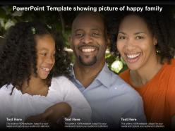 Powerpoint template showing picture of happy family