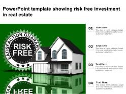 Powerpoint template showing risk free investment in real estate
