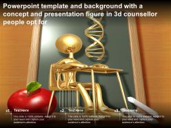 Powerpoint template with a concept and presentation figure in 3d counsellor people opt for