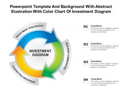 Powerpoint template with abstract illustration with color chart of investment diagram