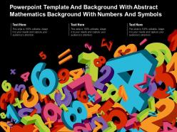 Powerpoint template with abstract mathematics background with numbers and symbols