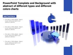 Powerpoint template with abstract of different types and different colors charts
